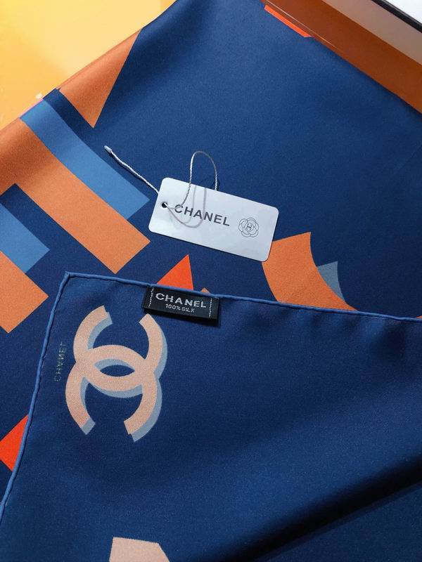 Chanel silk scarf 90X90cm E04 (16)